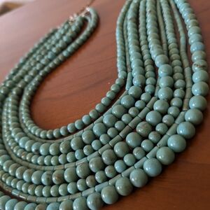 Elegant Turquoise Beaded Necklace